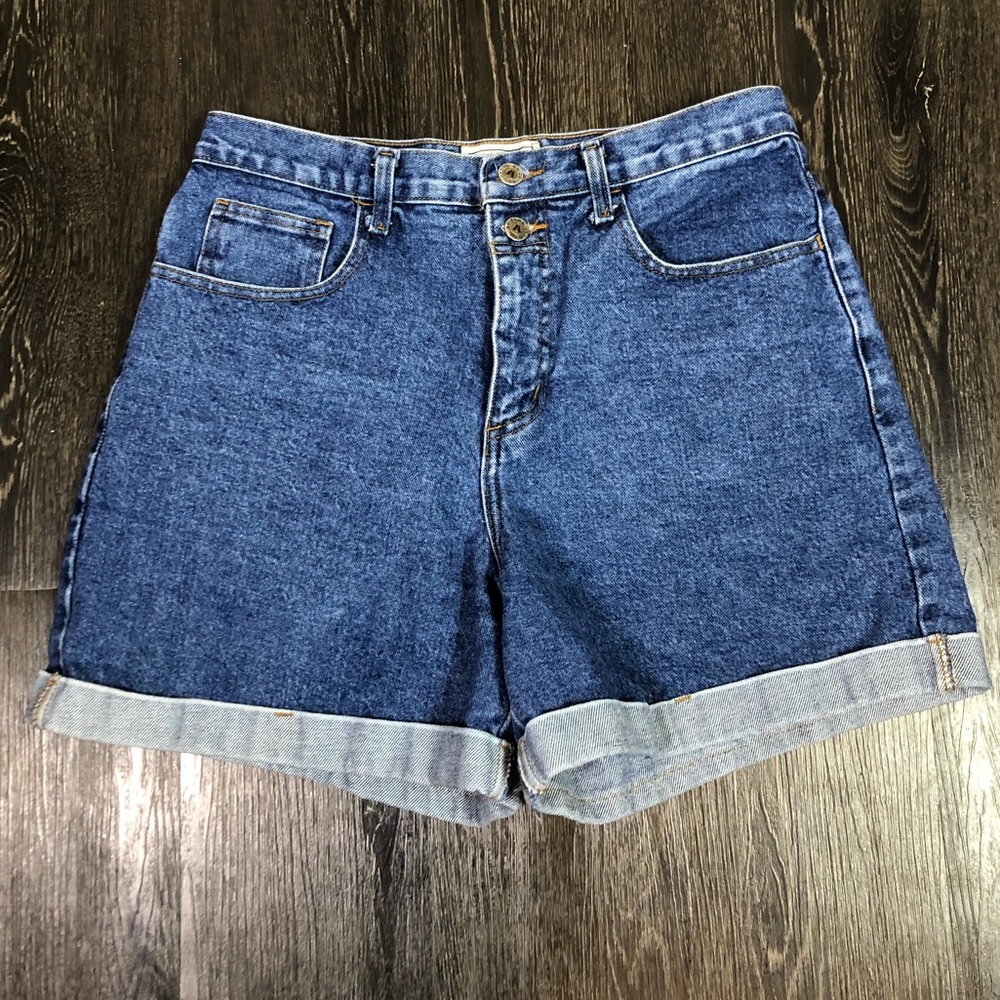 Vintage 90’s High Waisted Cuffed Jean Shorts